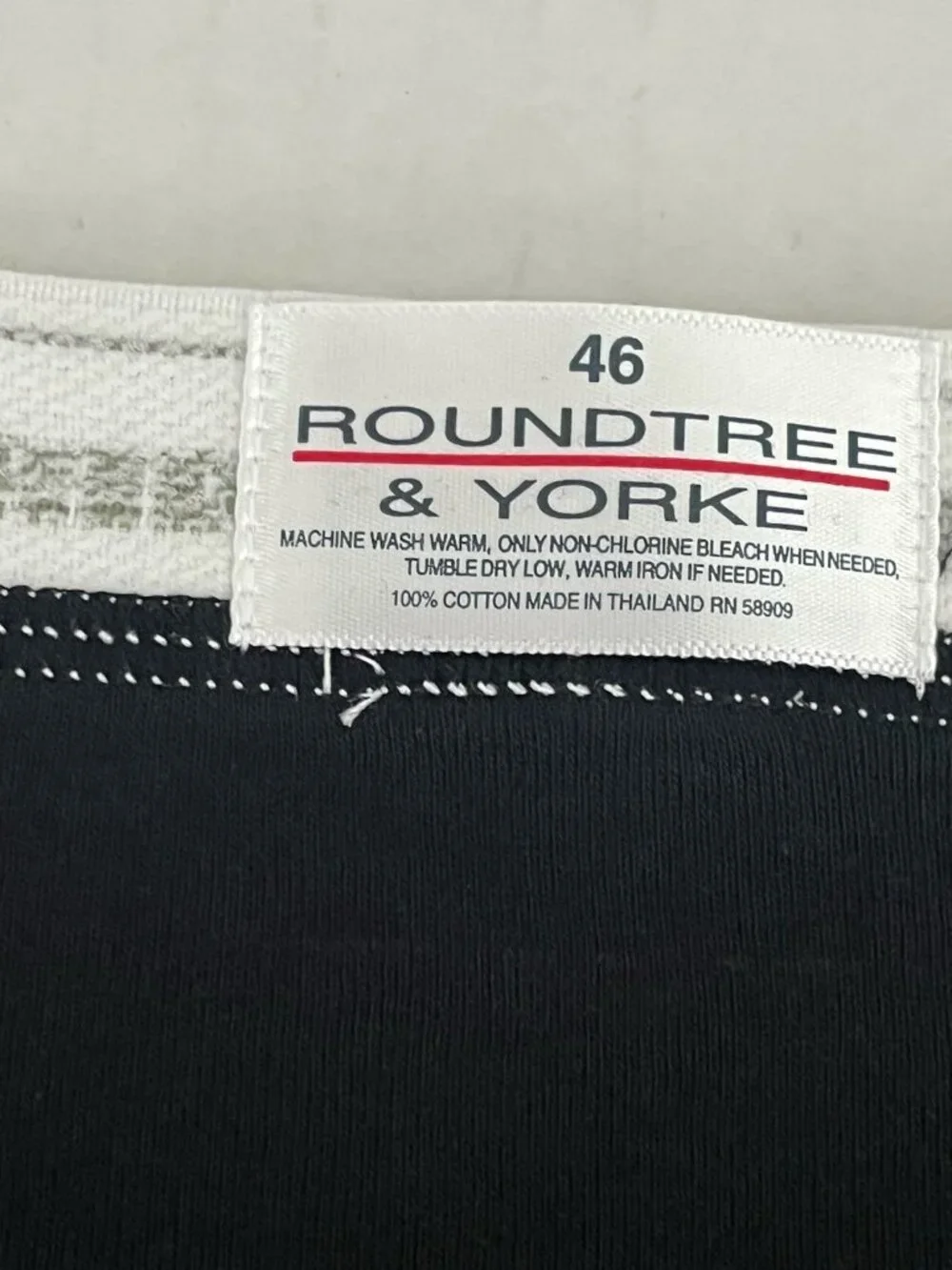 Roundtree & Yorke Men's 46 Full Cut Black Briefs 100% Cotton 6 pr NWOT